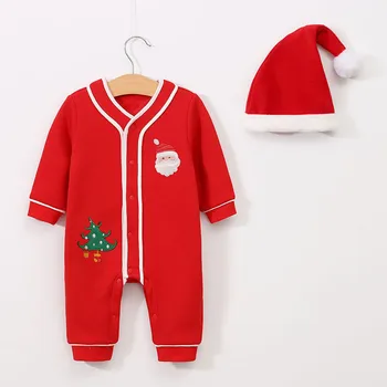 

Infant Baby Boys Girls Cartoon Christmas Long Seeves Romper Jumpsuit Clothes Cotton Comfortable New Born Baby Clothes 0-2 years