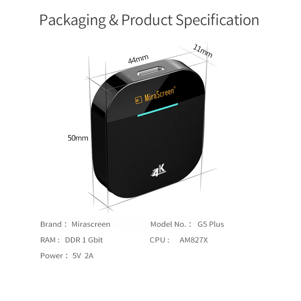 Wi-Fi дисплей приемник 4K UHD tv Stick Miracast DLNA AirPlay экран Mirrioring для IOS Android