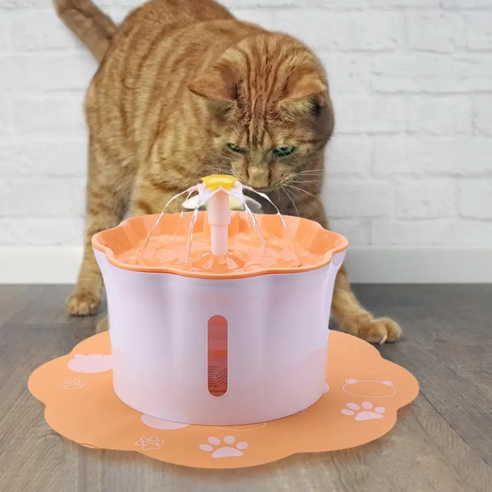2.6L Pet Water Dispenser Automatic Drinking Fountains See-through Window Design for Cat Dog Small Animal