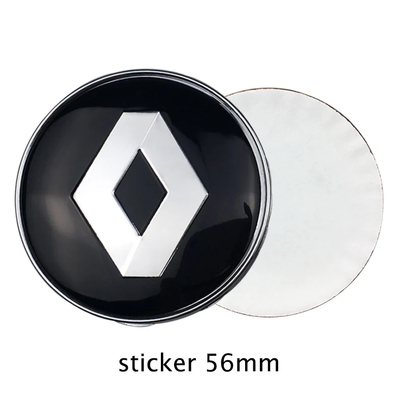 A-black-sticker 20 шт. 60 мм модифицированный автомобильный центр ступицы колеса Крышка Ступицы колпачок с наклейками для Марка Renault Clio Megane Лагуна сценическая автомобильные аксессуары - Цвет: A-black-sticker