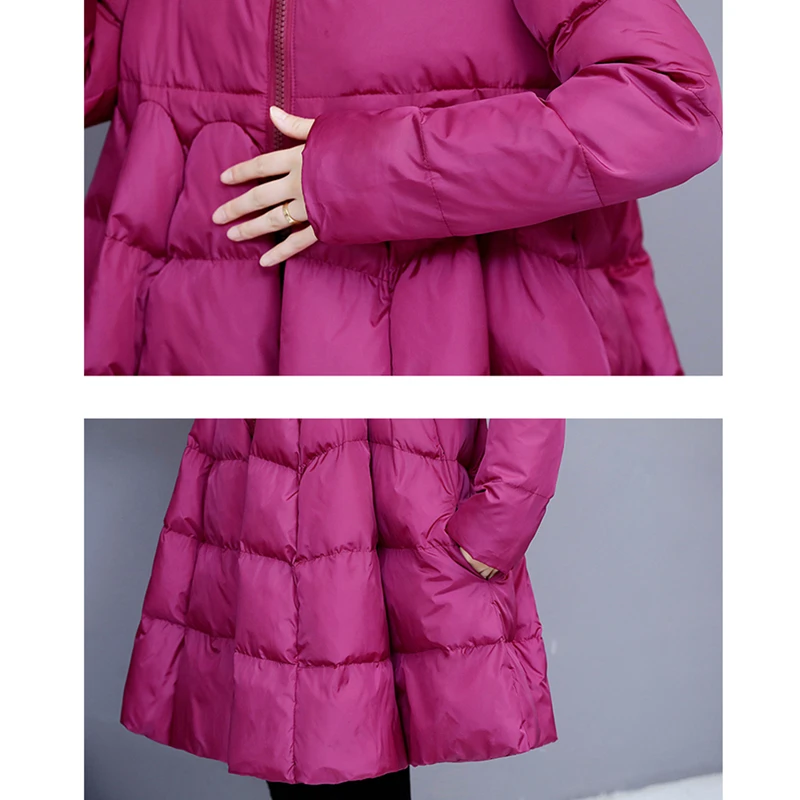 Winter Women Jacket Parka New Korean Zipper Cloak Down Cotton Jacket Long Outwear Fashion Warm Ladies Overcoat Padded Coat
