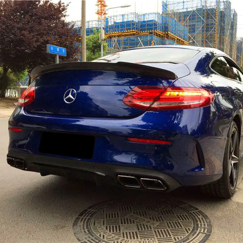Автомобильный спойлер из углеродного волокна для Mercedes C Class W205 Coupe+ черное украшение в виде хвостового крыла для C200 C250 C300 C180 C350 Coupe
