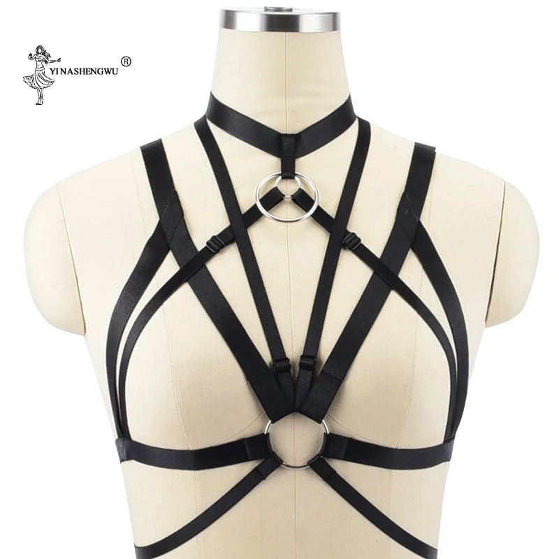 Exotic Accessories Sexy Hollow Out Babydolls For Female Body Binding Strap Bra Bandages Condole Top Foreign Trade Ties Cage