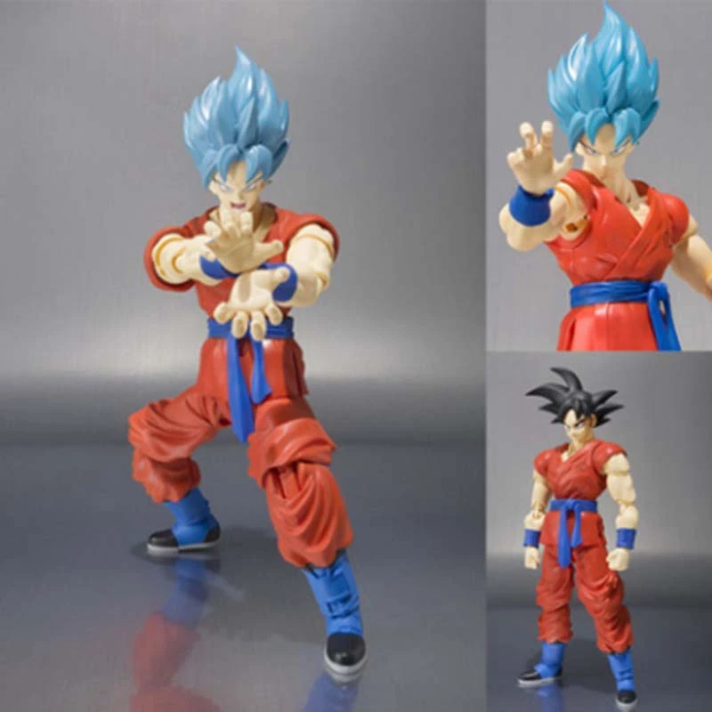 Super Saiyan Goku Action Figure Blue Hair | Dragon Ball Goku Super Saiyan  God - Action Figures - Aliexpress