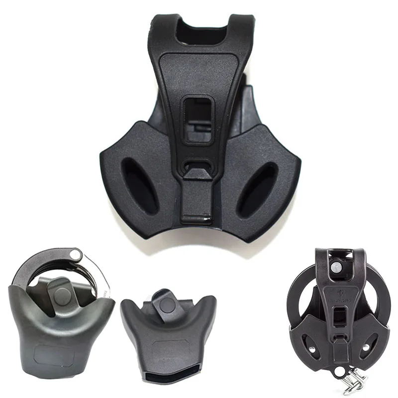 Military Open Top Police Handcuff Holder Case Fits Standard Handcuffs Shackles Cover Tool Key Waist Pouch for 5.5cm Belt