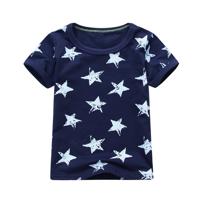 SAILEROAD 1шт Star Print детские футболки Summer Boys футболки Хлопковые футболки для девочек Топы с коротким рукавом Одежда Мода
