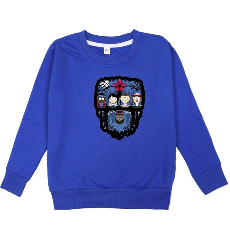 kids hoodies 6 Толстовки с принтом «странные вещи» для маленьких мальчиков и девочек, весенне-осенние детские толстовки с капюшоном, топы с длинными рукавами, Детская футболка, одежда - Цвет: kids hoodies 6