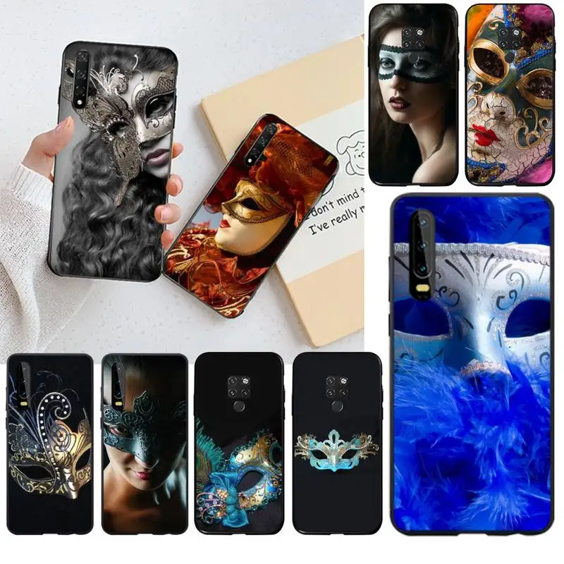 Модный чехол для телефона с маскарадной маской Huawei P40 P30 P20 lite Pro Mate 20 P Smart 2019 prime |