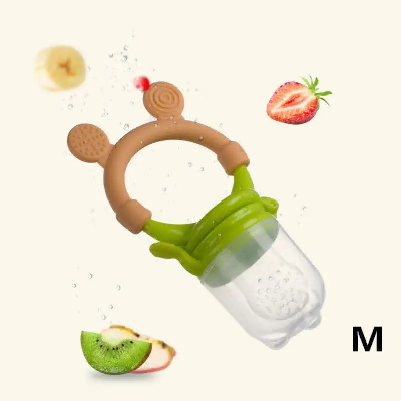 orange M Детская бутылочка для кормления фруктов, овощей, музыкальная добавка для новорожденных, пищевая добавка для укуса, сока, детское Nimbler, соска для фруктов, портативная - Цвет: orange M