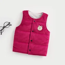 Детский бархатный жилет высокого качества в Корейском стиле; сезон осень-зима теплый и удобный(Официальный Размер