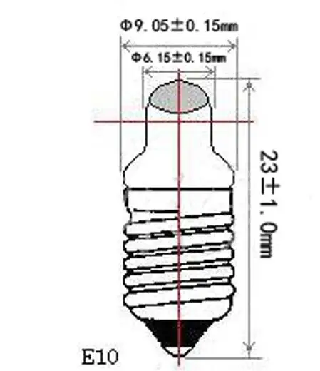 E10 2,2/3 V индикаторная лампа для медицинская ручка