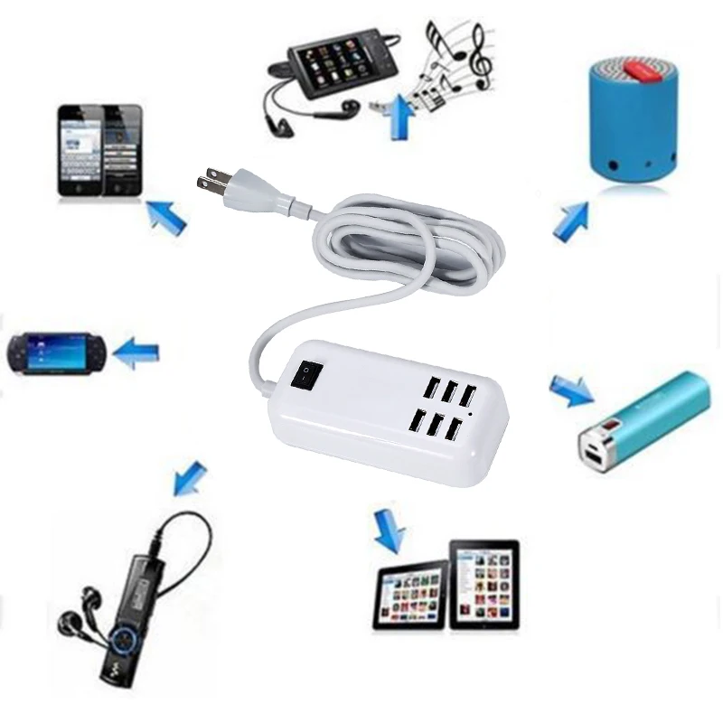 6 портов USB зарядное устройство для всех смартфонов несколько настенных смарт-зарядное устройство Быстрая Зарядка адаптер EU/US/UK штекер USB зарядное устройство для телефона