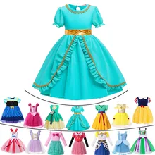 2 4 5 6 лет одежда принцессы для маленьких девочек ребенок Аладдин платье цвета Жасмин Mulan Тиана Эльза Анна вечерние Джесси из истории игрушек Бо костюм Бо Пип
