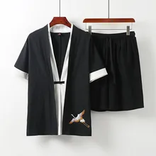 Cotton Linen Short Sleeve Shirt Men's Summer Leisure Sports Suit Loose Half Sleeve Linen Clothes Fashion Men's Wear