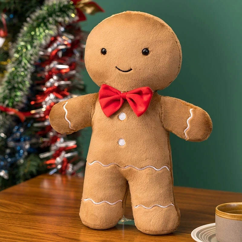 New Christmas Decor Cartoon Gingerbread Man Plush Toy Simulated Christmas Tree Doll Xmas Festival New Year Decor Kid Child Gift