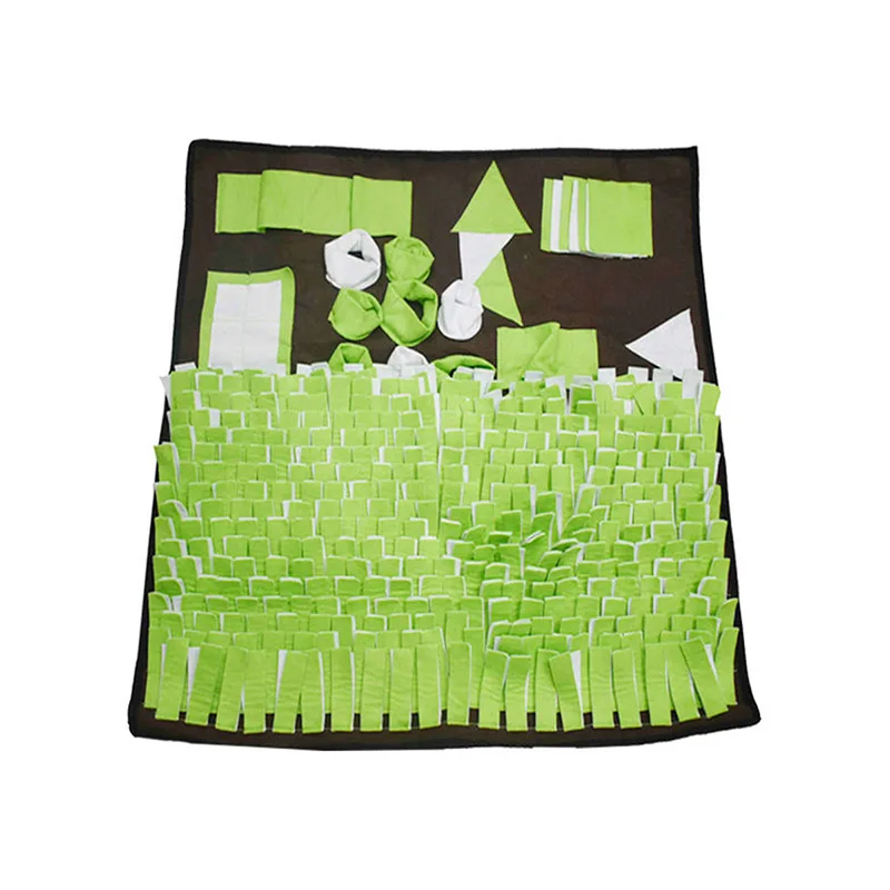 80x80cm Pet Olfactory закуска игра одеяло зимняя собака нюхать коврик крытый обучающая игрушка имитирующая траву скрывающий энергопотребление коврик - Цвет: 80x80cm