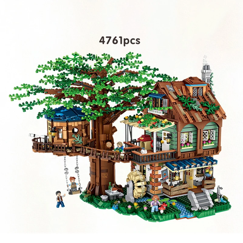 Новинка 2020 г. строительные блоки MOC Tree House Time Room кирпичи креативные города улица вид игрушки для детей