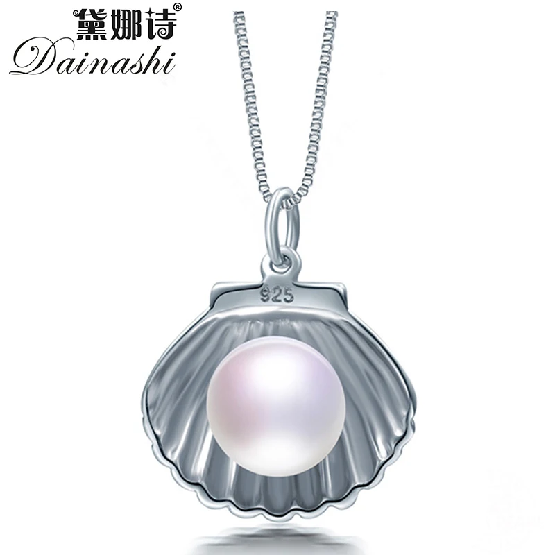 2020 New design Freshwater Cultured Pearl ocean shell Pendant Necklace High Quality 925 Sterling Silver for Women Hot | Украшения и