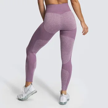 

Ladies Seamless Knitted Hip Perspiration Fitness Leggings Sexy Workout Breathable Push Up Hip Tights
