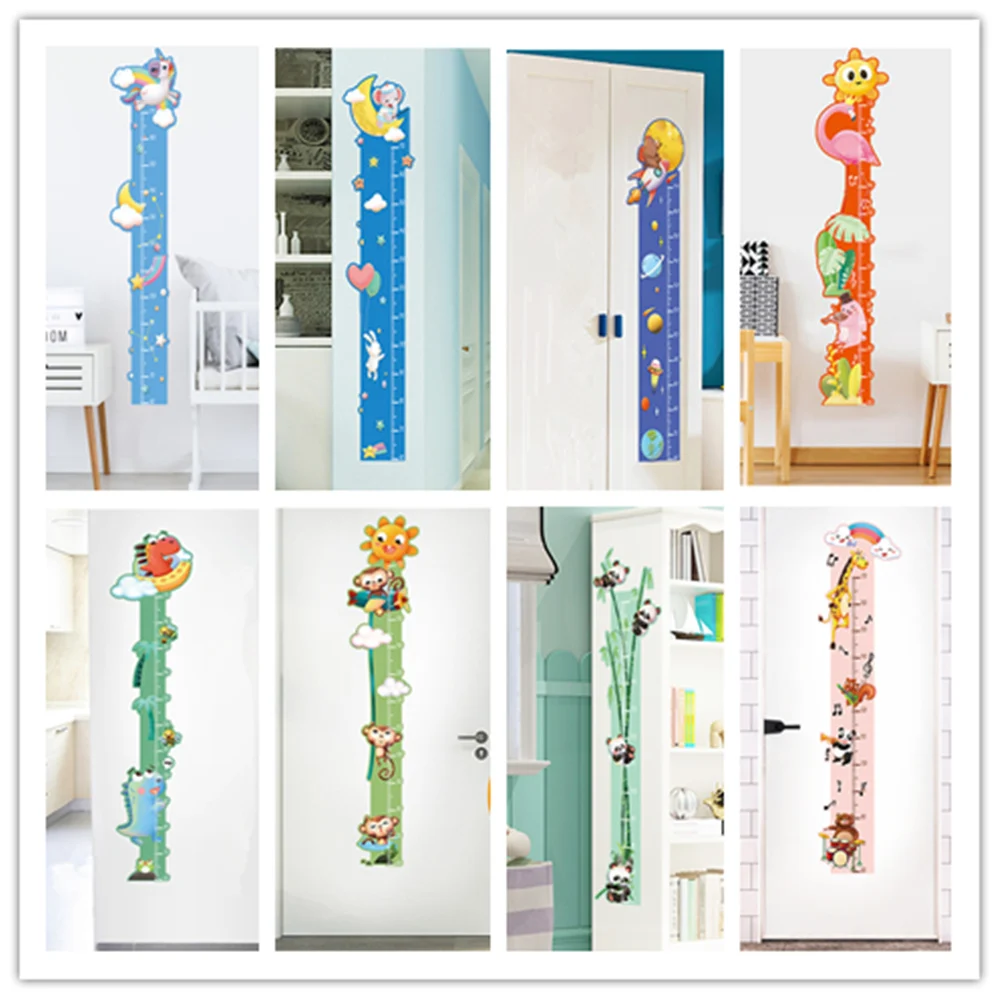 %New cartoon series height stickers children's room kindergarten early education counseling class porch decorative wall | Дом и сад