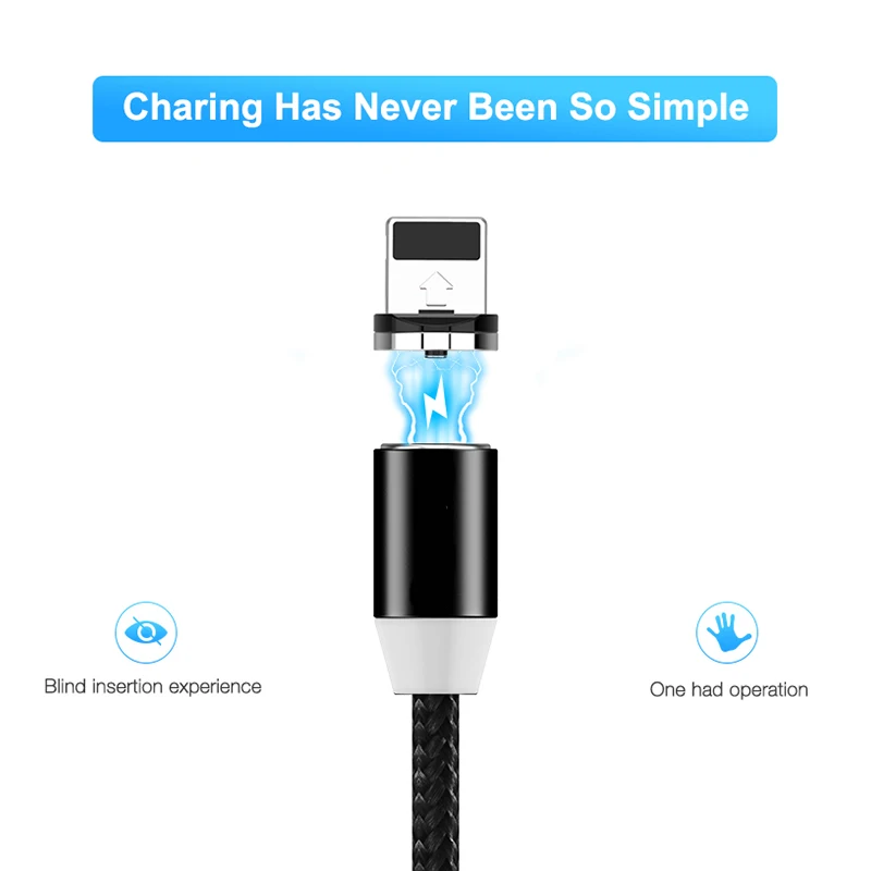 Нейлоновый USB Магнитный кабель для type-C Micro USB быстрое зарядное устройство провод для передачи данных телефонный кабель для быстрой зарядки Шнур для iPhone