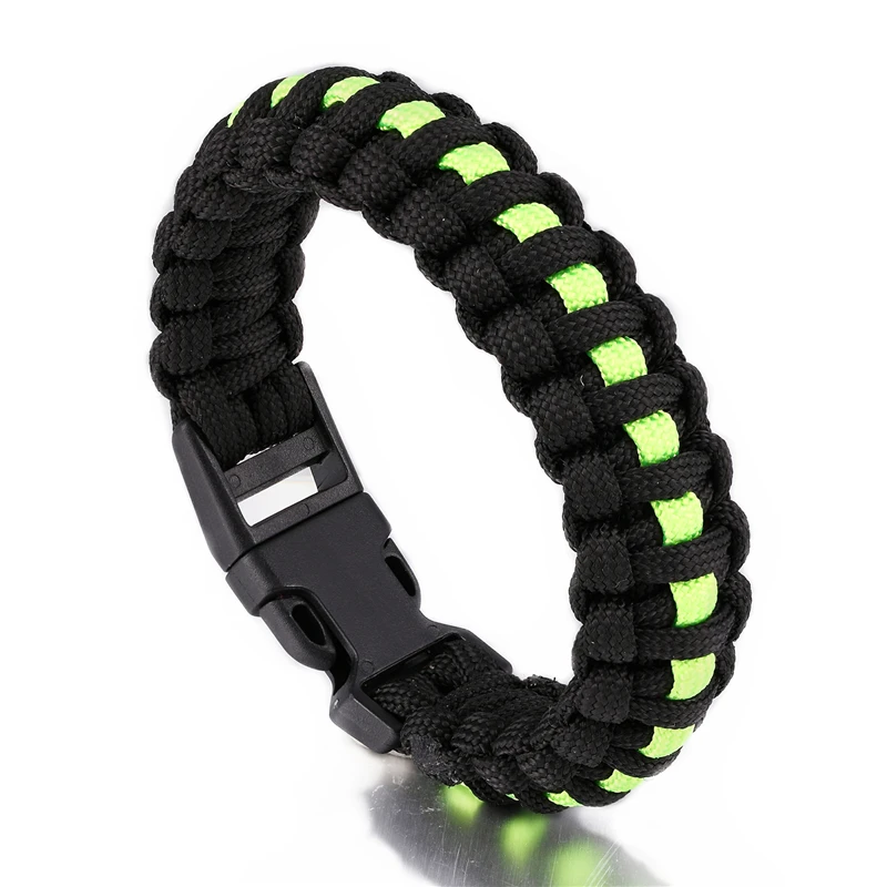Outdoor Camping Bracelets Men Emergency Pulseras Plastic Buckle