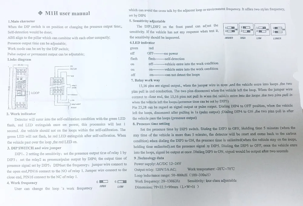 M1H manual