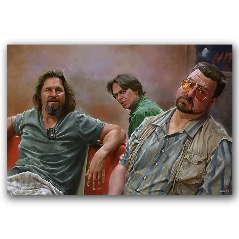 Большие Lebowski классический фильм Шелковый плакат настенный художественный принт