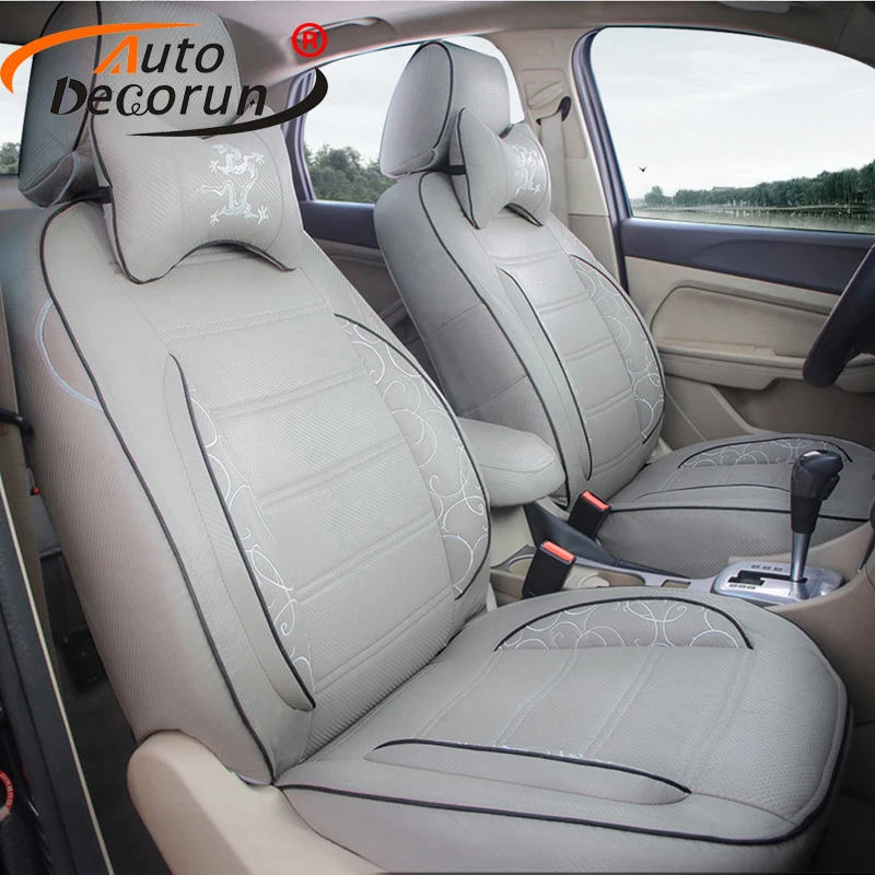 AutoDecorun PU Кожаные чехлы на Подголовники для Renault Laguna 2 сидений набор автомобильные