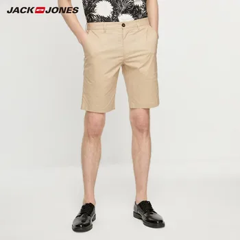 

JackJones Men's Straight Fit Stretch Cotton Pure Color Knee-high Shorts Style| 219215514