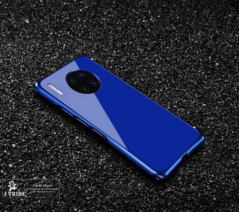 Синий Роскошный Алюминиевый Чехол для huawei mate 30 Pro металлический чехол для huawei mate 30 жесткий чехол для телефона для huawei mate 30 Pro противоударный чехол - Цвет: Синий