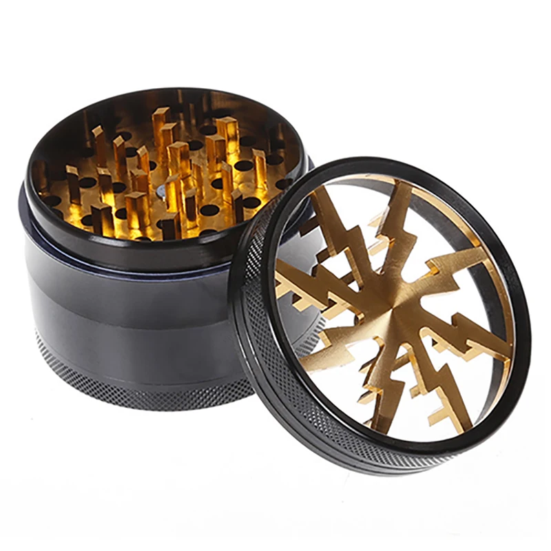 63mm-4-layer-Metal-Herb-Mill-Crusher-Tobacco-Lightning-Teeth-Smoke-Grinder (5)