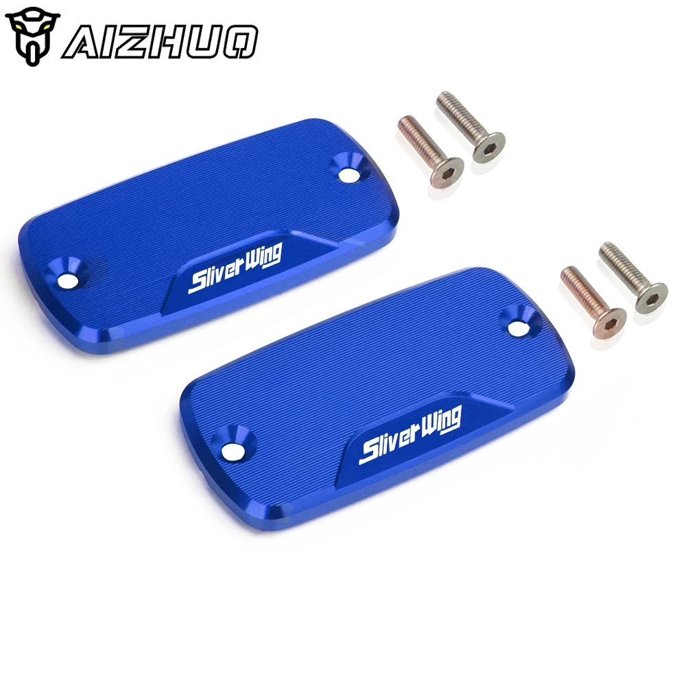 pair blue Серебряное крыло 600 аксессуары для поездок на мотоцикле, передний тормоз резервуар для жидкости Кепки Крышка для HONDA серебряное крыло 600 2003- 2013 2012 - Цвет: pair blue