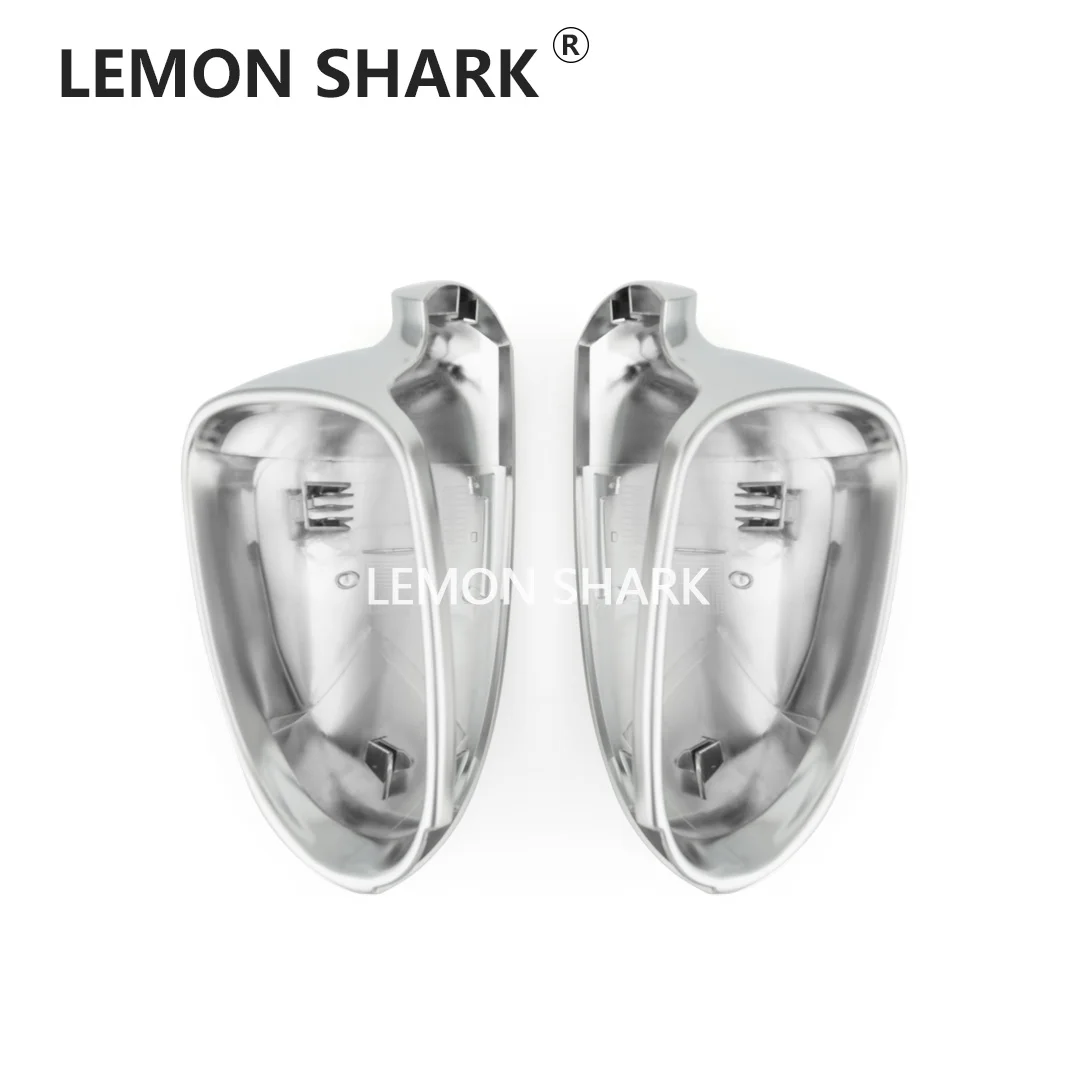LEMON SHARK, автомобильные матовые хромированные зеркальные крышки, крышка заднего вида, серебряное боковое зеркало для VW 2006-2010 Jetta MK5 Passat B6 Golf5 GTI 5