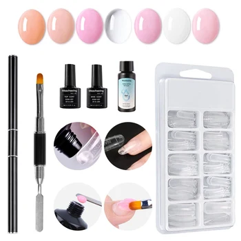 

15ml Nail Extension Gel Set False Nail Double-ended Brush Nail Crystal Extension Gel Set Crystal Gel Set