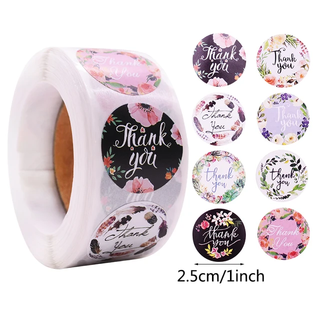 Gift Sealing Stickers 500pcs Thank You Love Design Diary Scrapbooking Stickers Festival Birthday Party Gift Decorations Labels C01