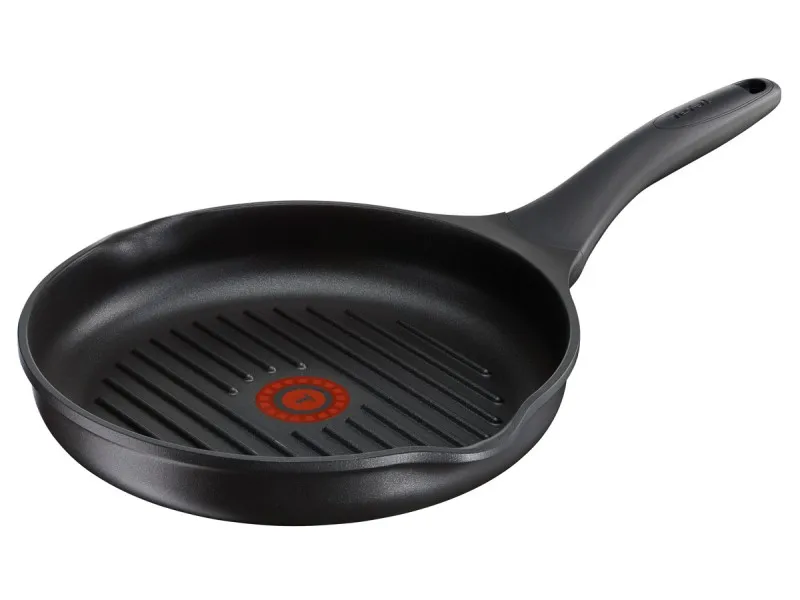Сковорода-гриль Tefal Supreme Gusto H1184074 круглая 26см ручка несъемная (без крышки) черный