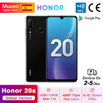 

New Global Version Honor 20S 20 S Mobile Phones 6GB 128GB 6.15" Dewdrop Screen 24MP Front Cam 48MP Triple Cams Smartphone NFC