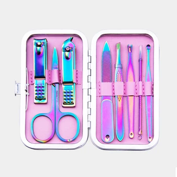 

Manicure Set Nail Art Tools Set for Manicure Pedicure Professional Accessoires Nail Clipper Cutter File Cuticle Pusher 8pcs Kit