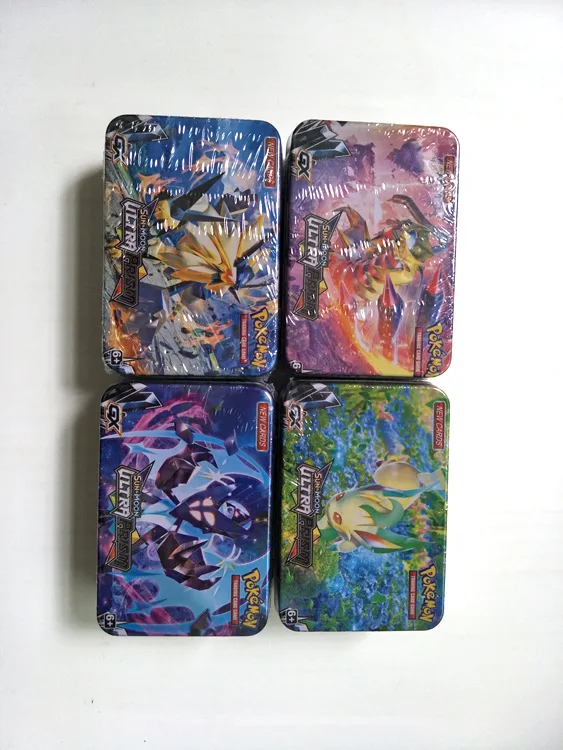 42 шт./компл. железный ящик Pokemon TAKARA TOMY боевые игрушки Коллекционные вещи игра Коллекция аниме-открытки для детей Покемон карты