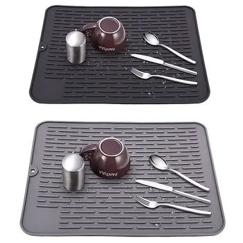 

Multifunctional Silicone Drain Mat Drying Dishes Pad Heat Resistant Slip-proof Tray Set Massage Mats For Kitchen Dish Mat