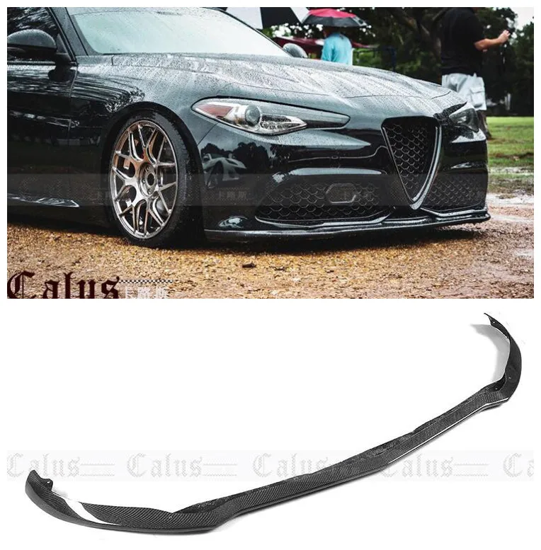 

High quality Carbon Fiber Car Bumper Front Lip Protector Fits For Alfa Romeo Giulia 2017 2018