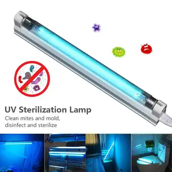 

110V 6W / 8W UV Germicidal Lamp Lightweight Sterilizer LED Ultraviolet Ozone Light For Bacteria Mites Tube Disinfection Lights