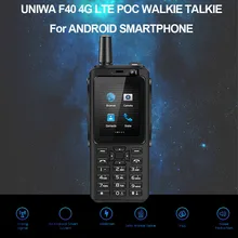 Лучшие продажи продуктов UNIWA F40 Zello рация 4G смартфон водонепроницаемый IP65 прочный мобильный телефон для Носимых устройств