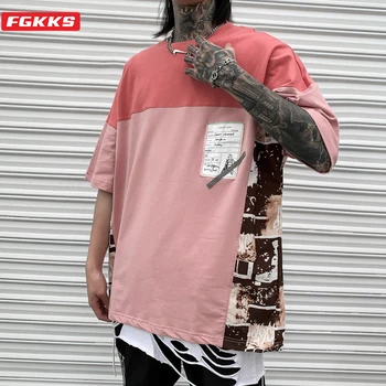 

FGKKS Men Hip Hop Streetwear T-Shirts Summer New Fashion Men's High Quality Comfortable T Shirts Male Printing Casual Tee Shirt