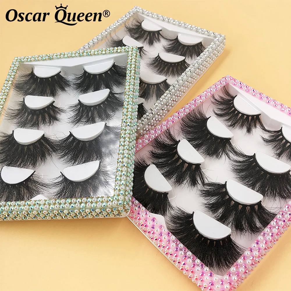 Oscar Queen Wholesale Messy Fluffy Soft Mink Eyelashes Beauty Natural Thick  NO Magnetic False Eyelashes Box Package Maquillaje - AliExpress