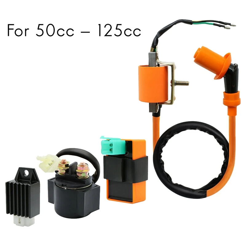 Racing Ignition Coil 5 Pin CDI Box Solenoid Relay Regulator for 50Cc - 125Cc ATV Quad Dirt Bike TaoTao Kazuma |