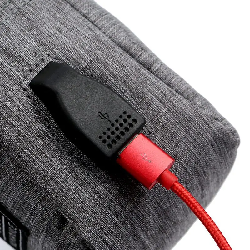 Для мужчин груди мешок с зарядка через usb порт для наушников отверстие, водостойкая молния сумка на одно плечо сумка для занятий спортом, будь то Велосипедный спорт или бег