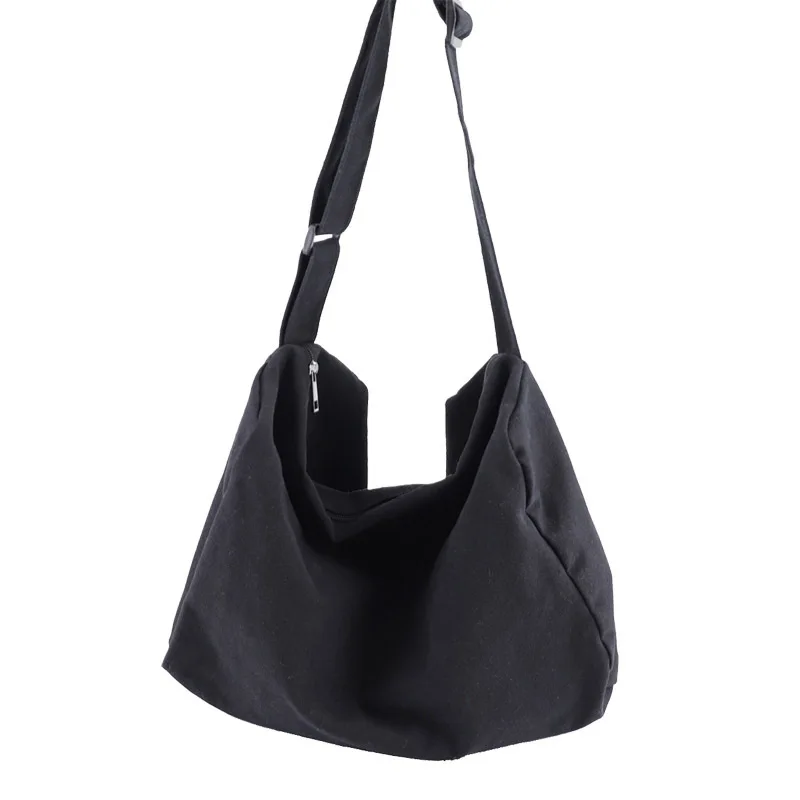 

Ougger Large Crossbody Bags for Women Shoulder Bags Summer Black Canvas Casual Simple Sports Large Capacity Bag for Outdoor