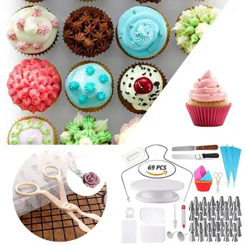 

69Pcs/Set Stainless Steel Icing Piping Cake Nozzles Russian Pastry Decorating Tips Baking Tools For Cake Dessert Cake Tool